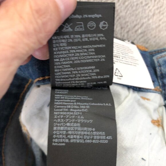 NWT H&M Womens Jeans Size 18 Skinny Fit Cotton Blue Denim Ankle Casual Classic - Picture 16 of 16